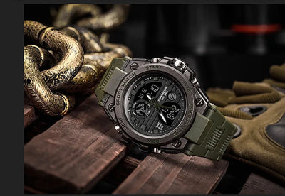 Sports Dual Display Watch – Outdoor, Multi-Kinetic Energy Powered