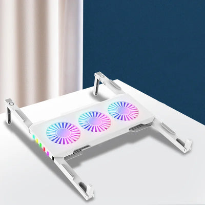 Portable Laptop Cooling Pad with 3 USB Fans, Plug & Play Gaming Cooler for 17-Inch PC