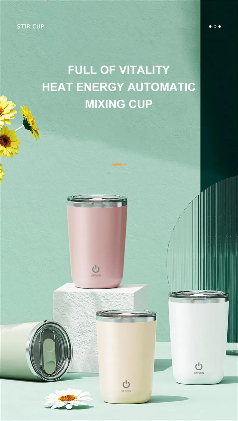 Automatic Self-Stirring Mug – Stainless Steel Magnetic Mixer-350ml