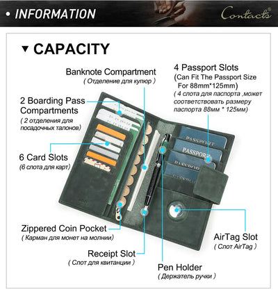 👜 Genuine Leather Passport Pouch