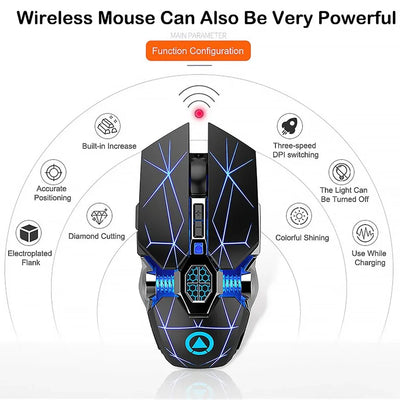 Silver Eagle A7 Soundless Rechargeable Wireless Mouse (Computer Accessories