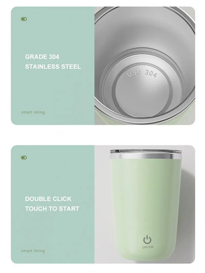 Automatic Self-Stirring Mug – Stainless Steel Magnetic Mixer-350ml