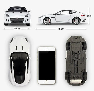 Luxury Jaguar F-Type Coupe Alloy Car Model – Detailed Die-Cast Simulation for Adults
