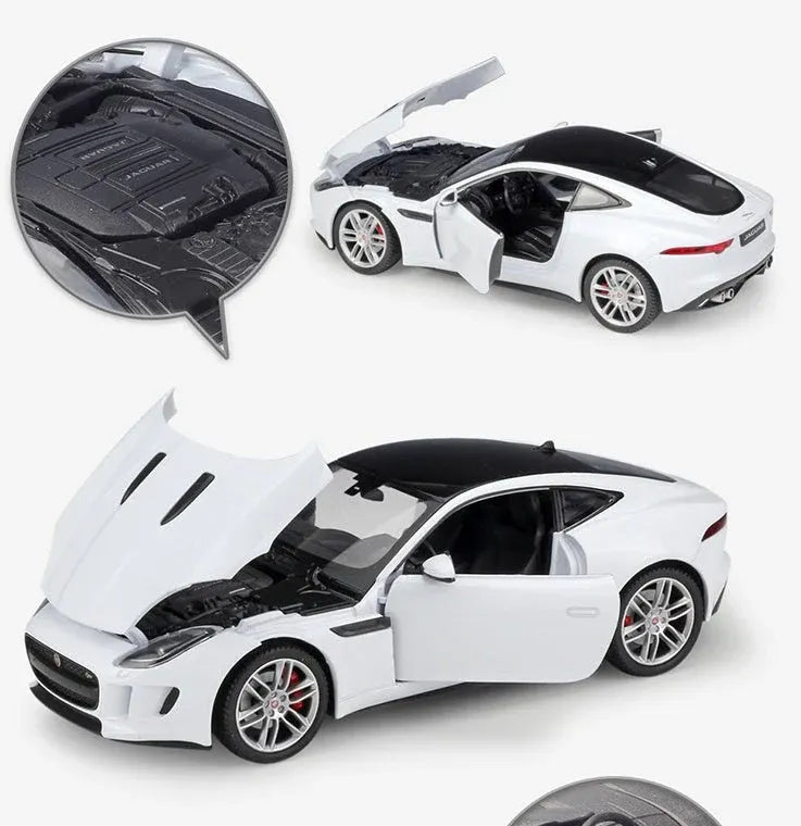 Luxury Jaguar F-Type Coupe Alloy Car Model – Detailed Die-Cast Simulation for Adults