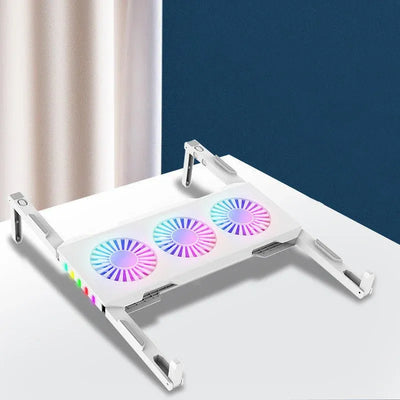Portable Laptop Cooling Pad with 3 USB Fans, Plug & Play Gaming Cooler for 17-Inch PC