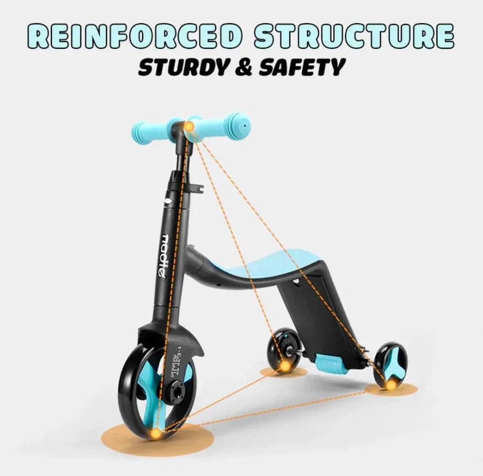 3-in-1 Kids Fun Steps Scooter
