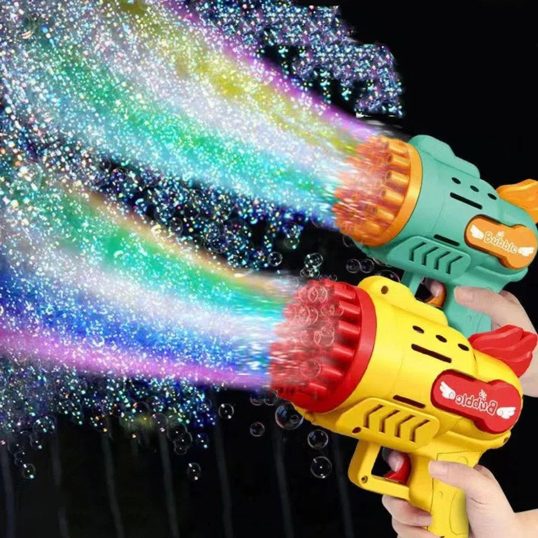Magic Luminous Bubble Shooter – Spinning Electric Toy for Kids’ Outdoor Fun